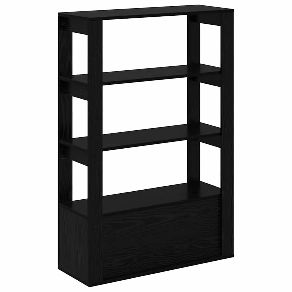Sideboard Storage Cabinet Buffet Adjustable Shelves Black Oak 30 x 80 x 119.5 cm