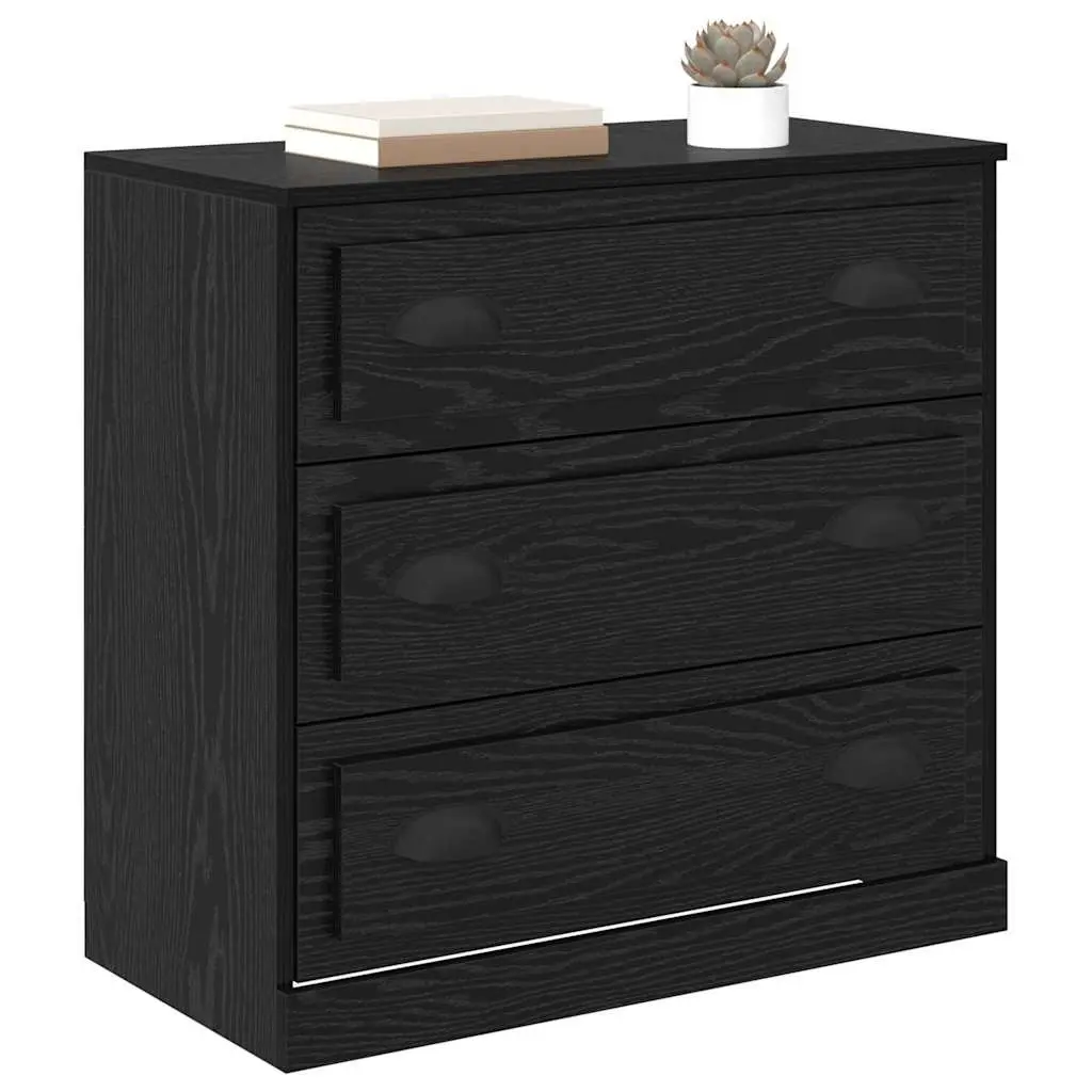 Sideboard Storage Cabinet 70cm Black Oak Engineered Wood Dining Room Buffet