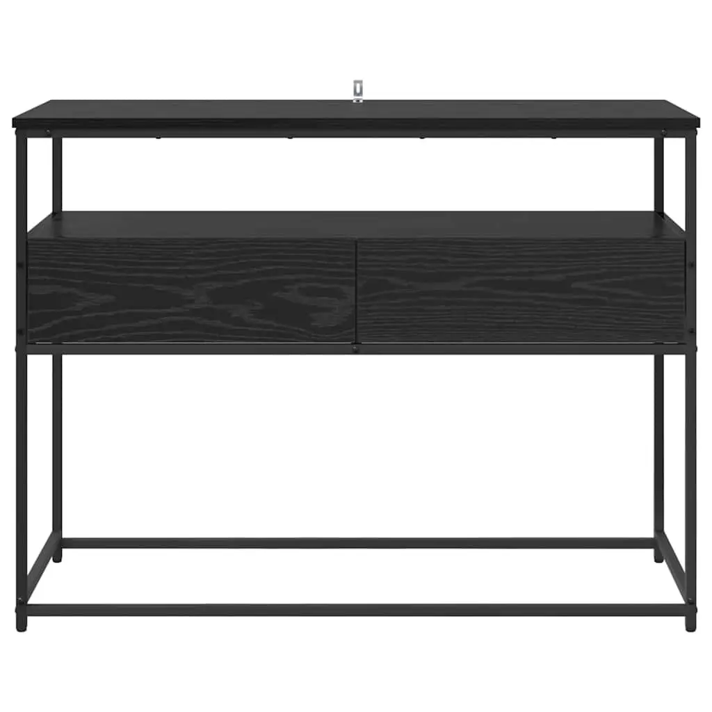 Console Table Hallway Entryway Storage 100x40x75cm Black Engineered Wood