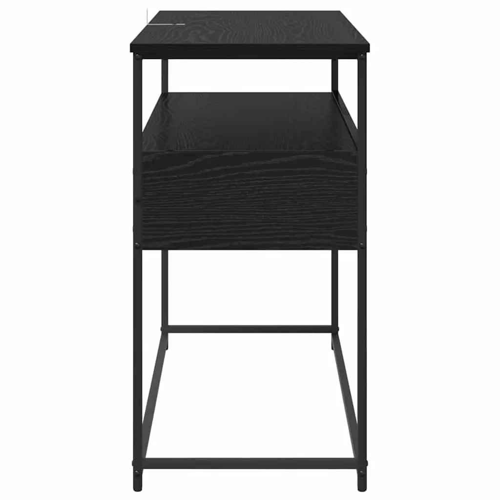 Console Table Hallway Entryway Storage 100x40x75cm Black Engineered Wood