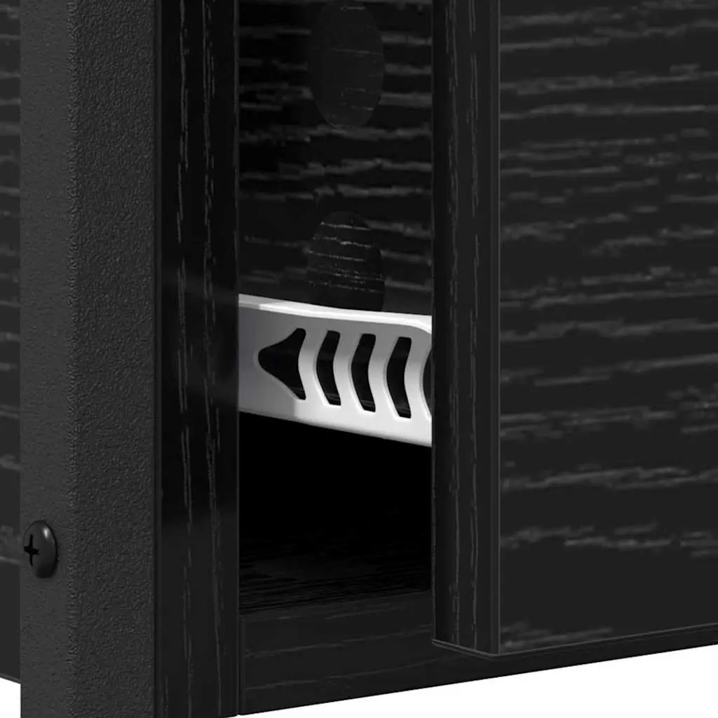 Console Table Hallway Entryway Storage 100x40x75cm Black Engineered Wood