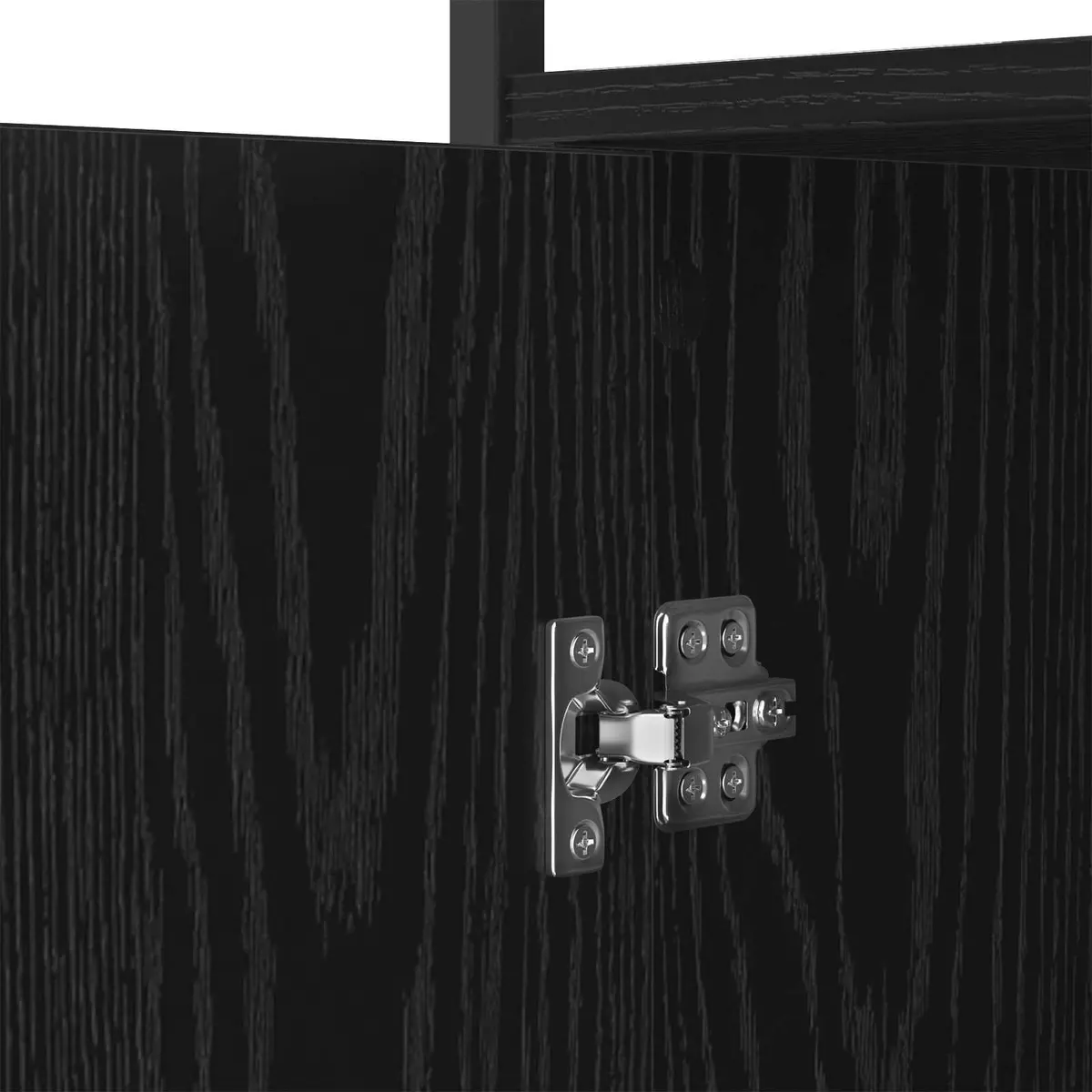 Sideboard Black Oak 100x35x80cm Modern Engineered Wood Storage Cabinet Buffet