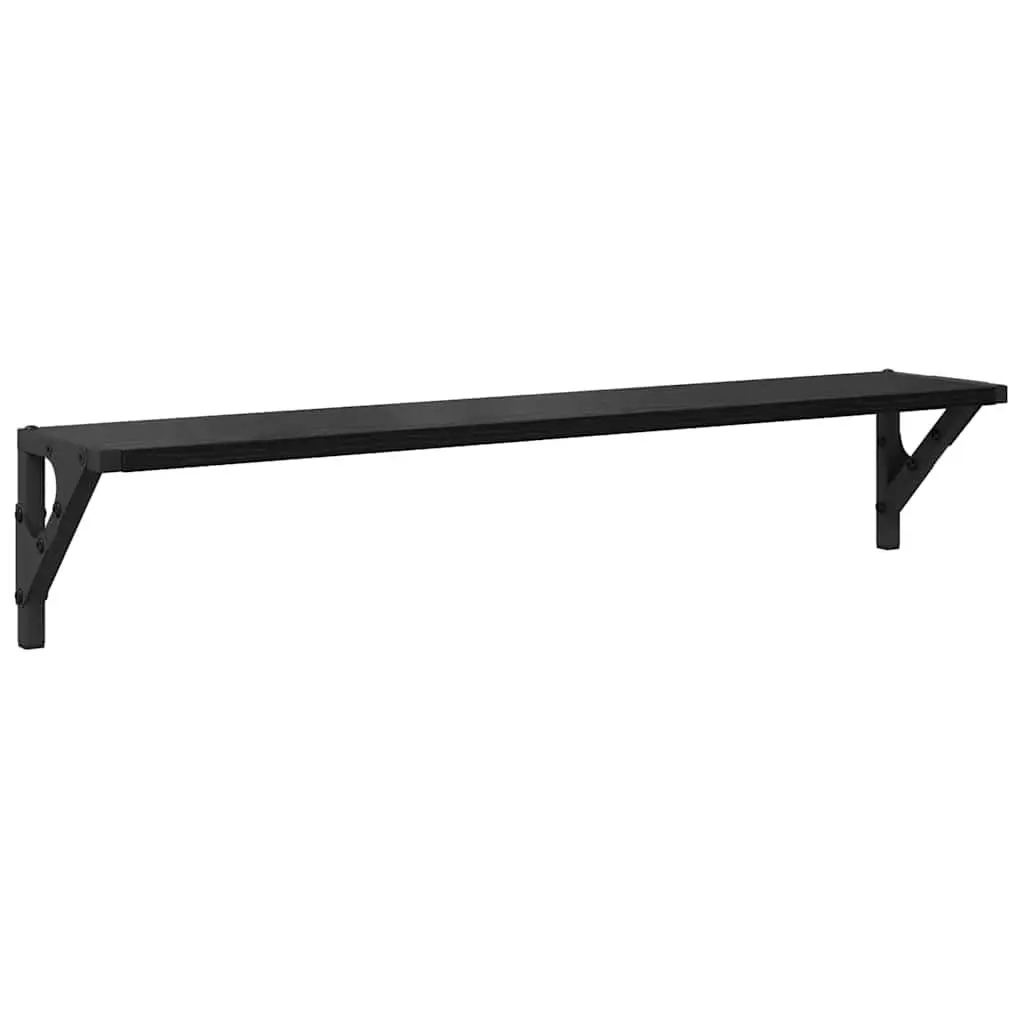 Black Wall-Mounted Floating Shelves