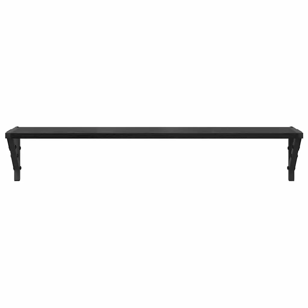 Black Wall-Mounted Floating Shelves