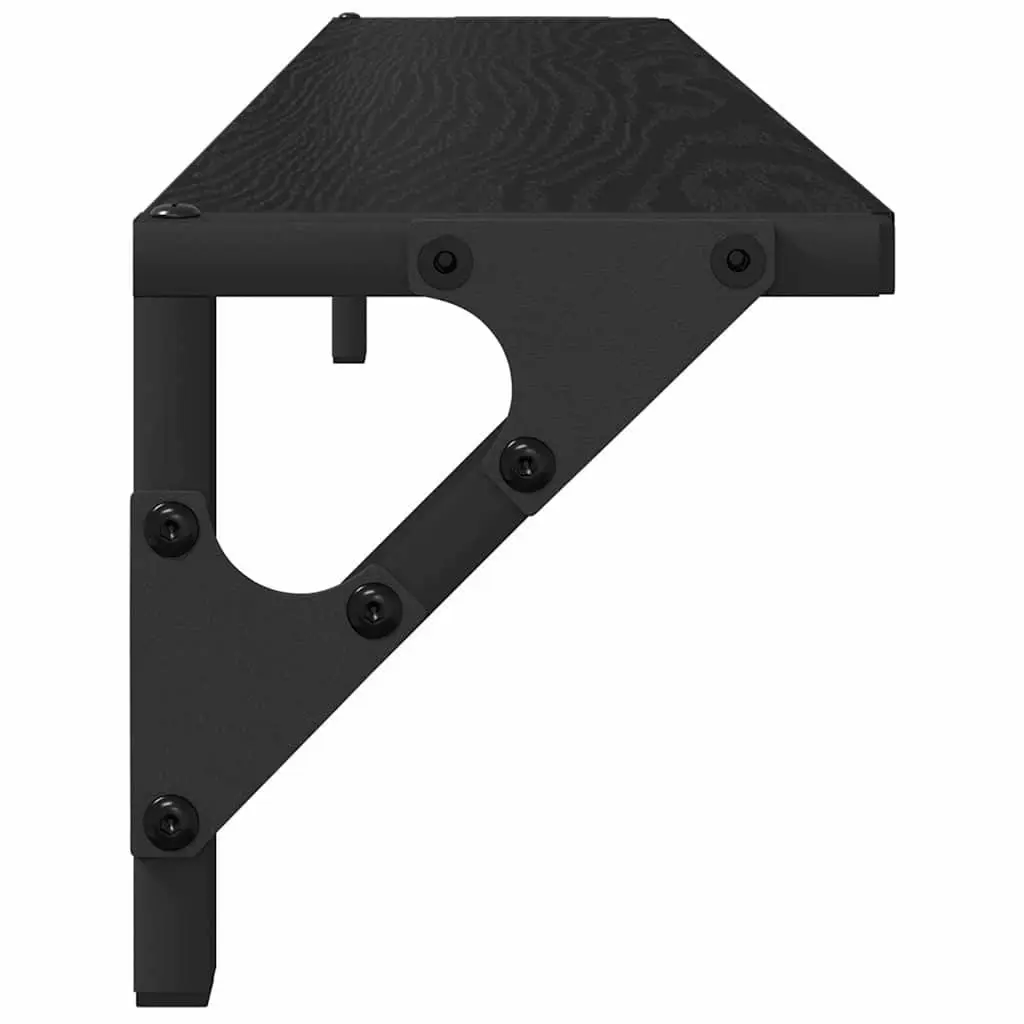 Black Wall-Mounted Floating Shelves