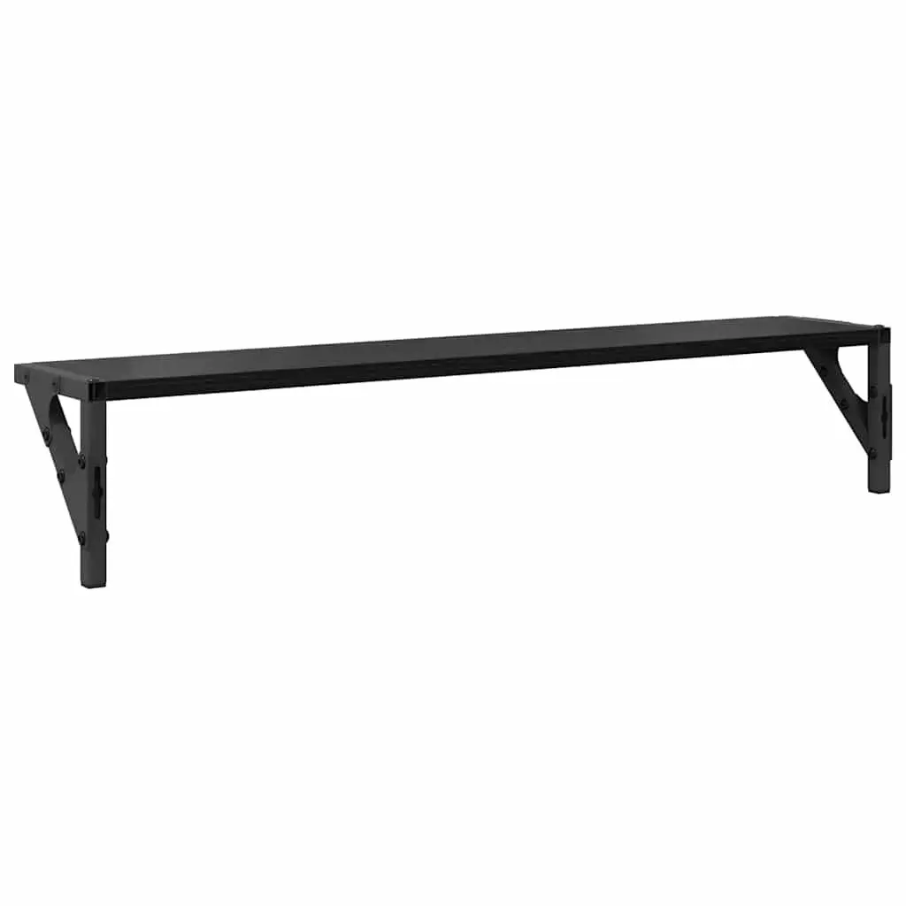 Black Wall-Mounted Floating Shelves