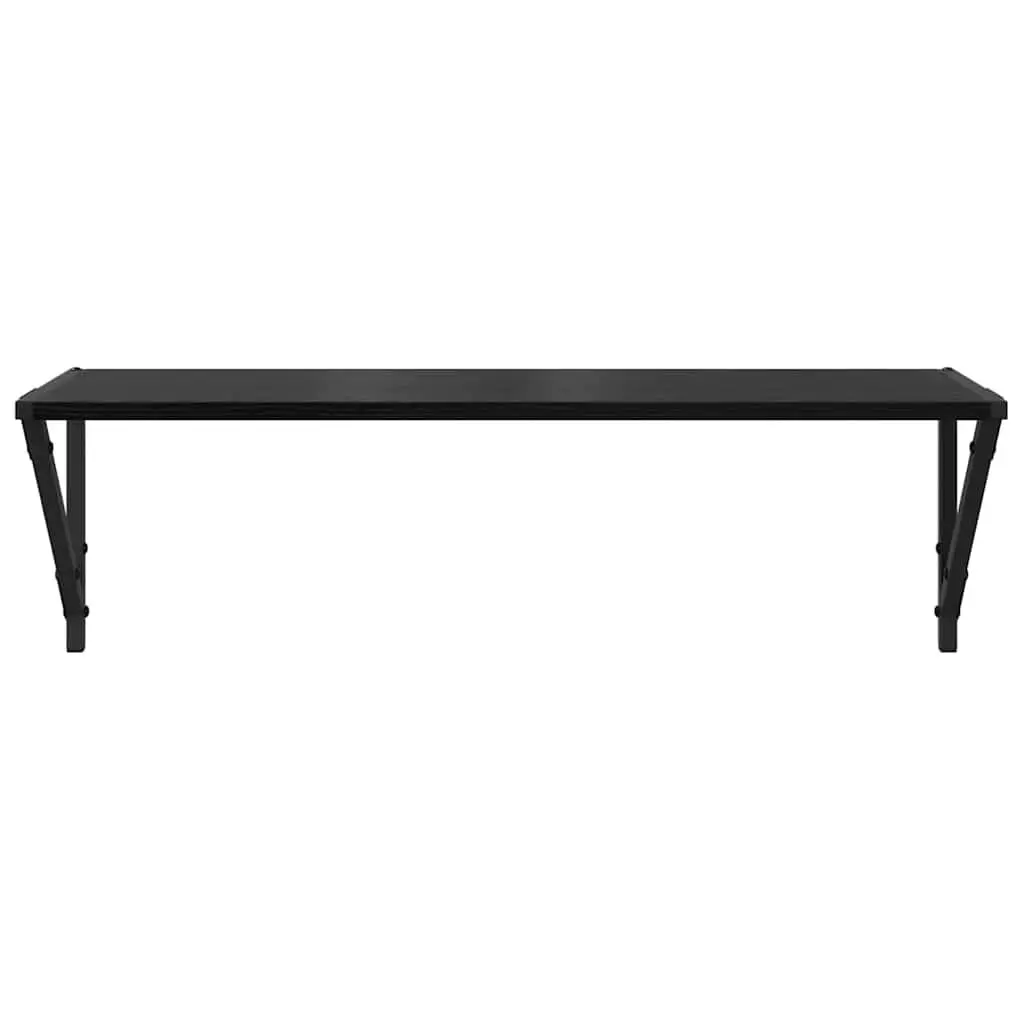 Wall Shelves 2 pcs Black 80 x 25 x 25.5 cm Engineered Wood Modern Floating