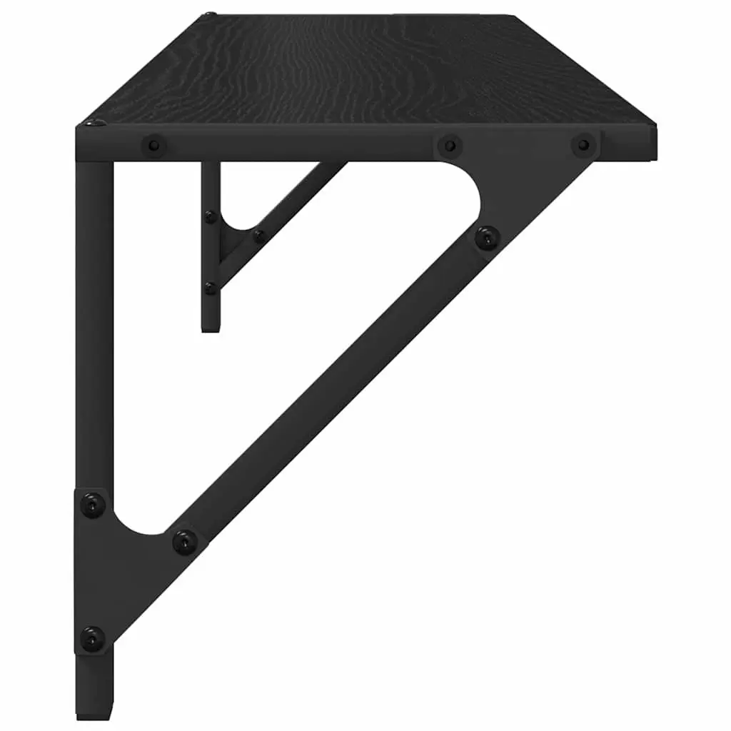 Wall Shelves 2 pcs Black 80 x 25 x 25.5 cm Engineered Wood Modern Floating