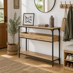 Reliable Console Table with a Modern Industrial Look