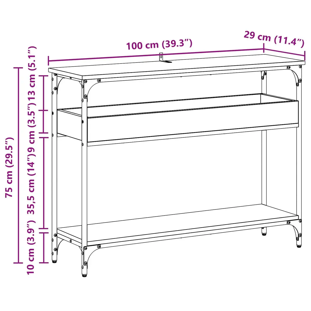 Console Table with a Modern Industrial Look