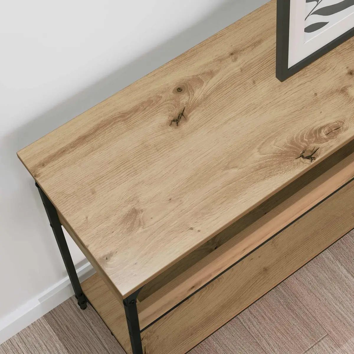 Console Table with a Modern Industrial Look