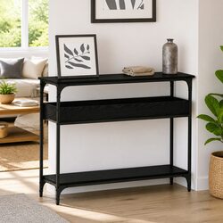 Versatile Black Oak Console Table for Any Space