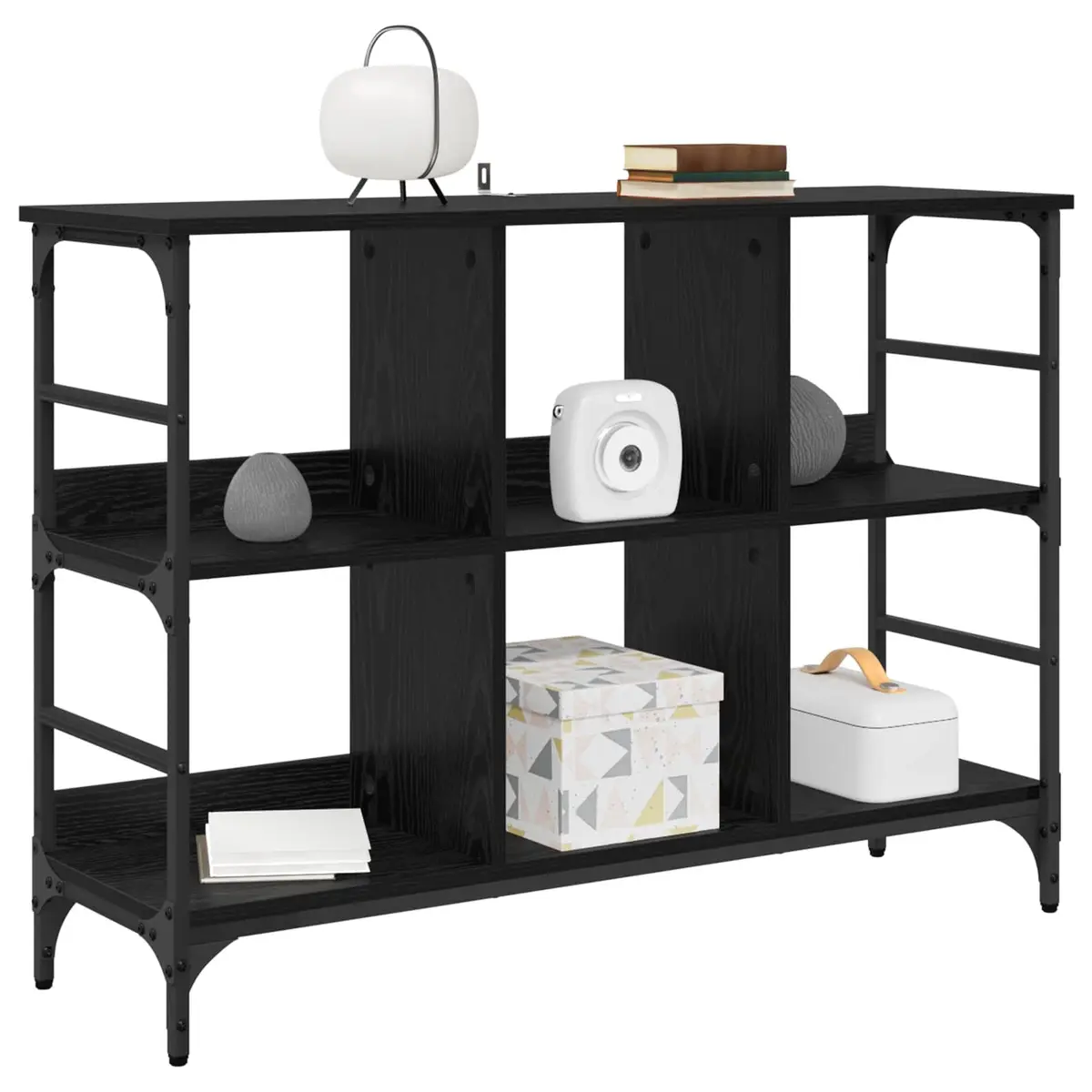 Sideboard Modern Storage Cabinet 102 x 32 x 73.5 cm Black Oak