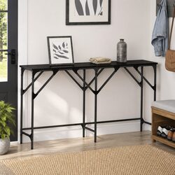 Practical Console Table 140cm - Black Oak Finish