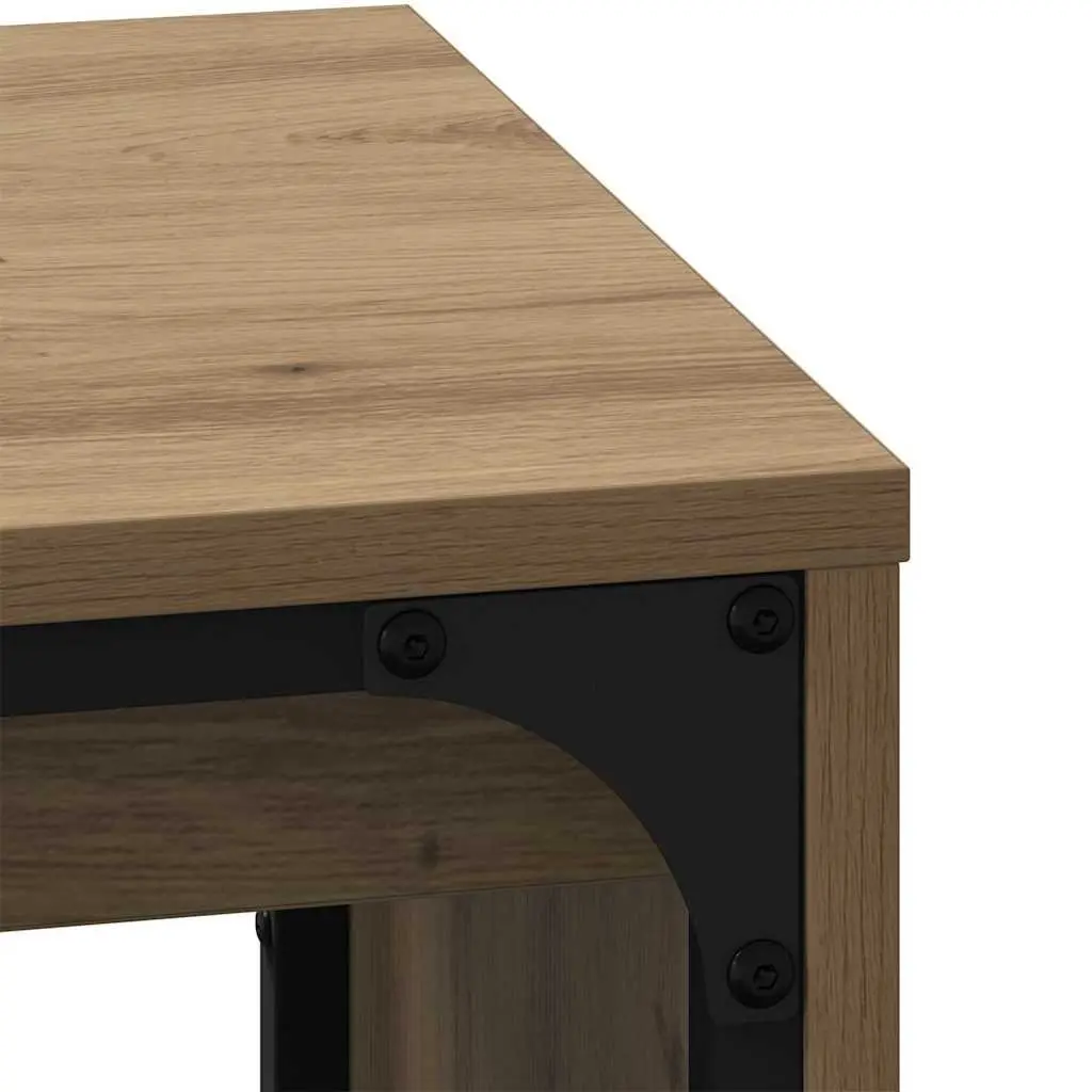 3-Piece Nesting Coffee Table Set in Brown