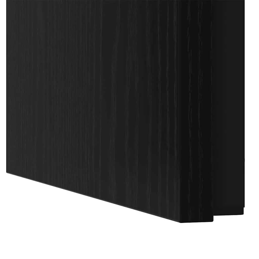 Nesting Coffee Table Set 3 Piece Black Oak Modern Living Room Accent Tables