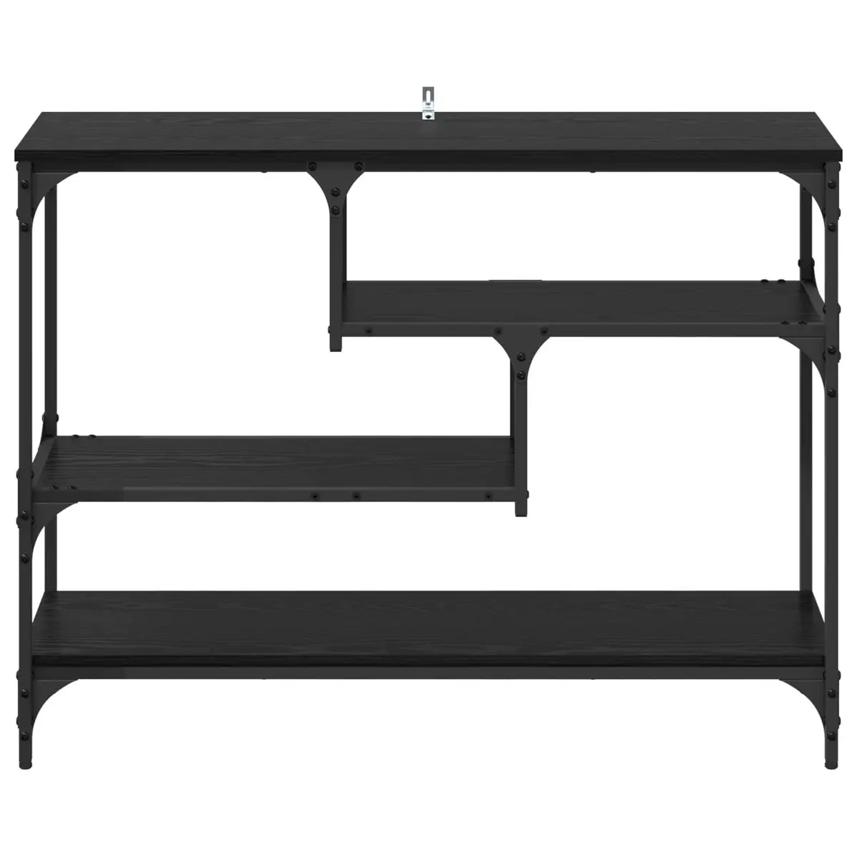 Console Table Industrial Style Narrow Hallway Accent Table Black 100 x 30 x 75 cm