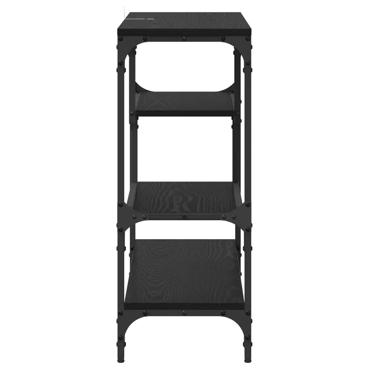 Console Table Industrial Style Narrow Hallway Accent Table Black 100 x 30 x 75 cm