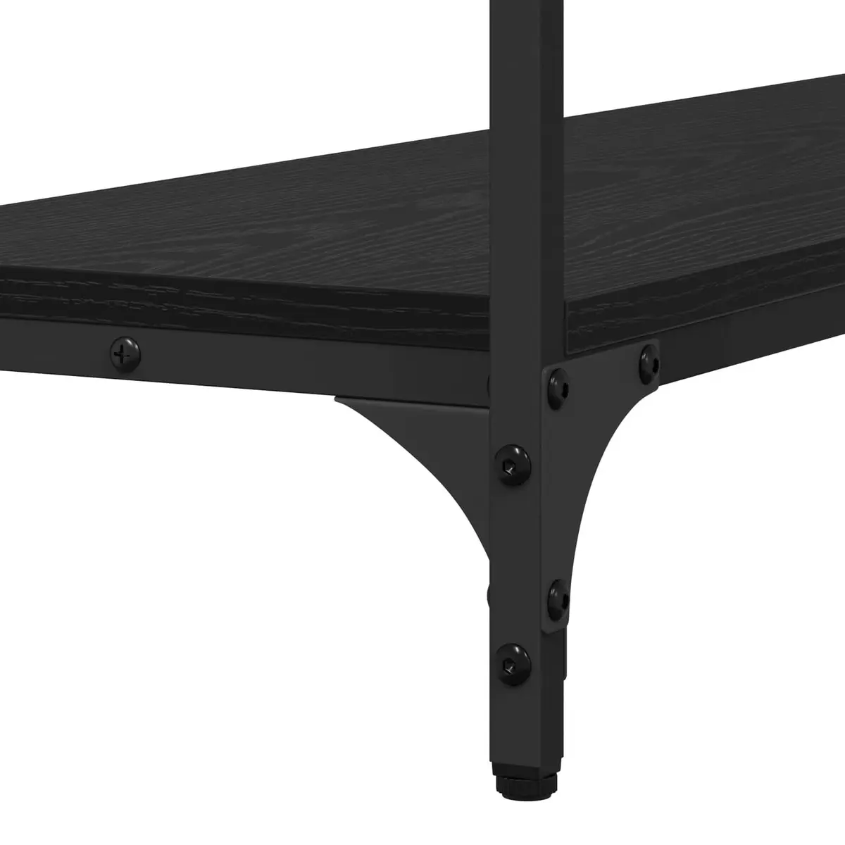 Console Table Industrial Style Narrow Hallway Accent Table Black 100 x 30 x 75 cm