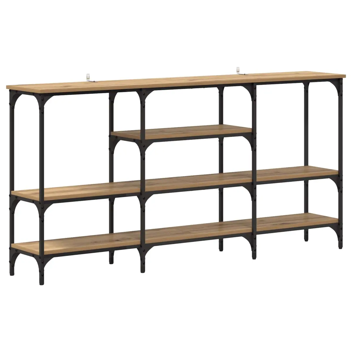 Console Table Industrial Urban Style Entryway Living Room Display Storage Brown