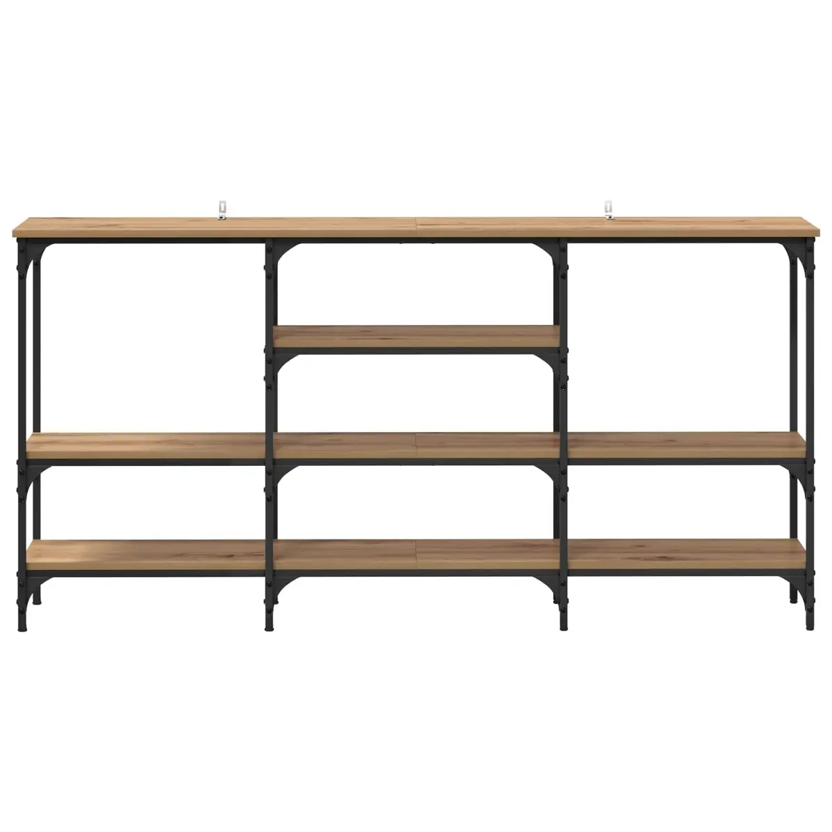 Console Table Industrial Urban Style Entryway Living Room Display Storage Brown
