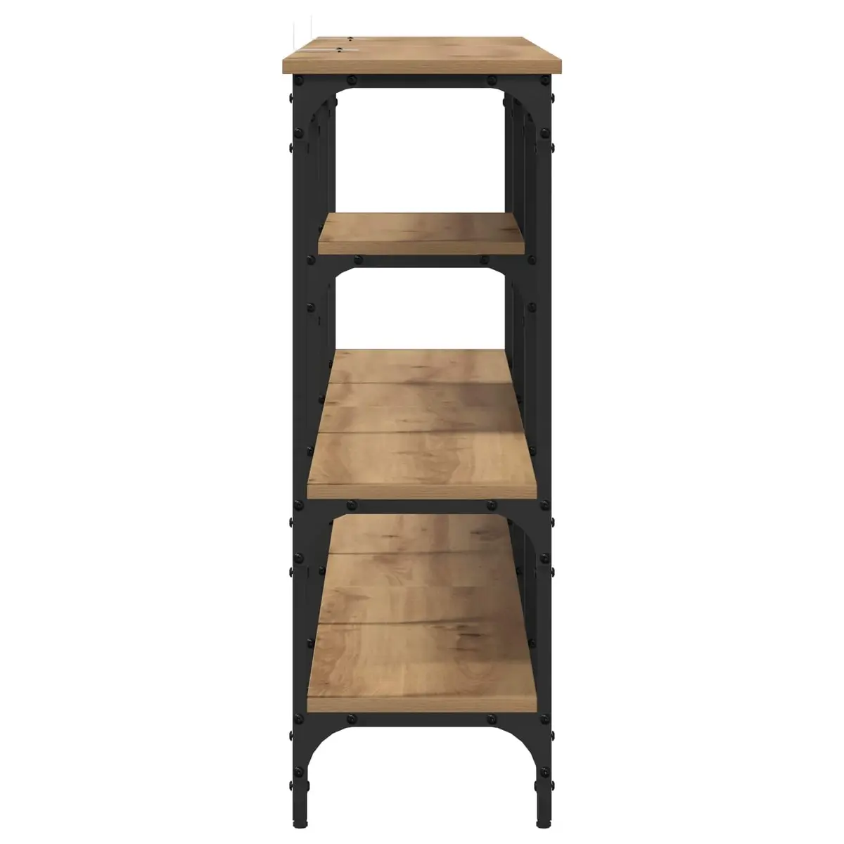 Console Table Industrial Urban Style Entryway Living Room Display Storage Brown