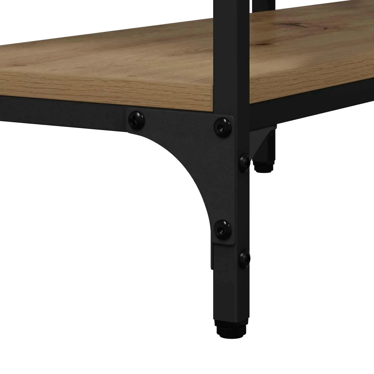 Console Table Industrial Urban Style Entryway Living Room Display Storage Brown