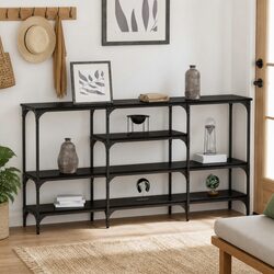 Black Oak Console Table: Practical and Stylish Design