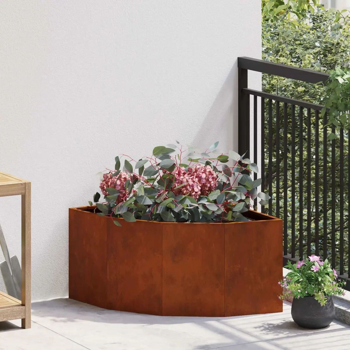 Corner Planter with Modern Aesthetic