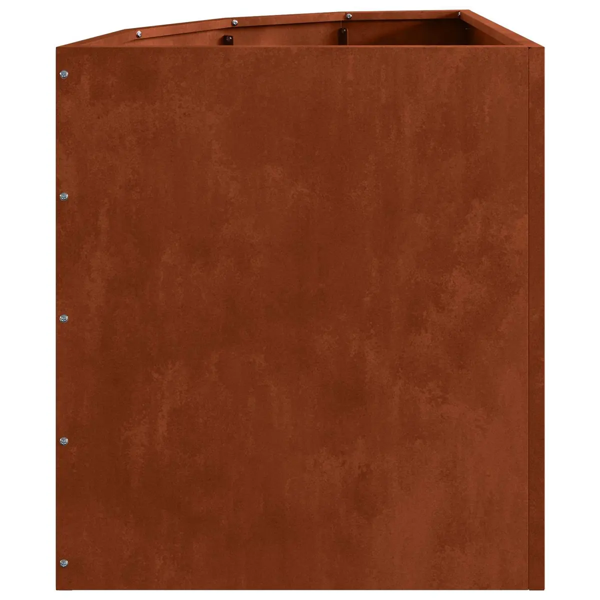 Corner Garden Planter Steel Outdoor Patio 45x45x50cm Brown