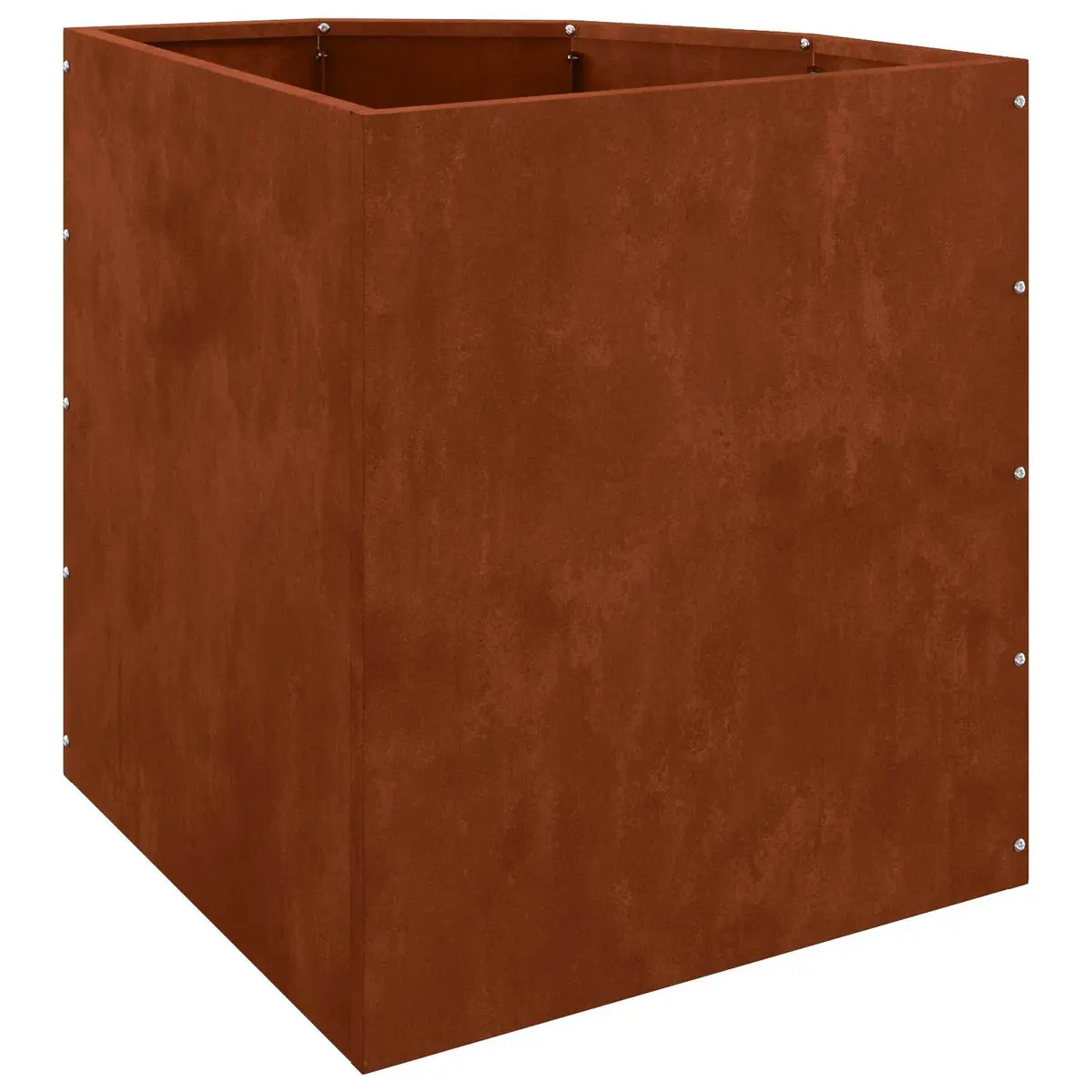 Corner Garden Planter Steel Outdoor Patio 45x45x50cm Brown