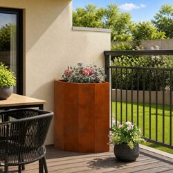Reliable Steel Corner Planter 30x30x50cm for Your Outdoor Haven