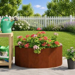 Stylish and Low-Maintenance Half Round Planter