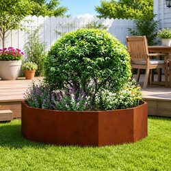 Warm and Reliable Round Steel Garden Planter