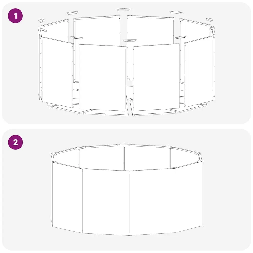 Steel Round Planter for Outdoor Use 120cm Brown Weather Resistant Garden Pot