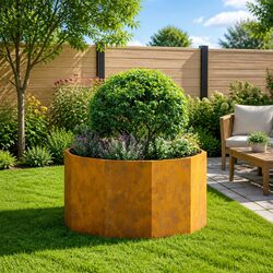 Reliable Steel Round Planter for Effortless Gardening