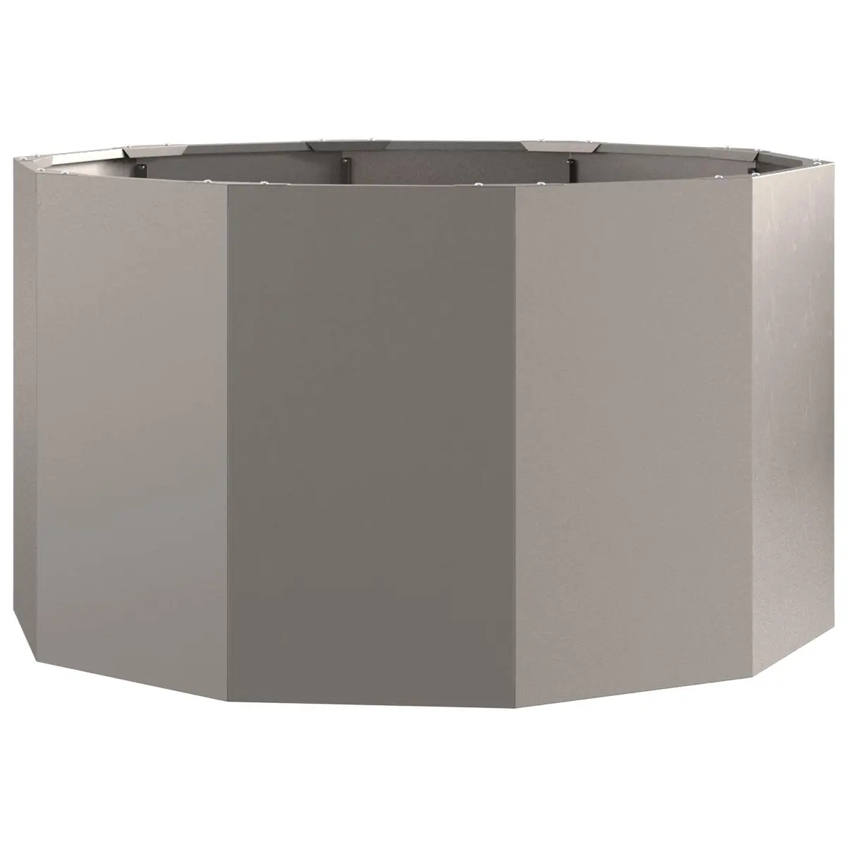 Round Steel Garden Planter Outdoor Use 90 x 90 x 50 cm Rust Brown