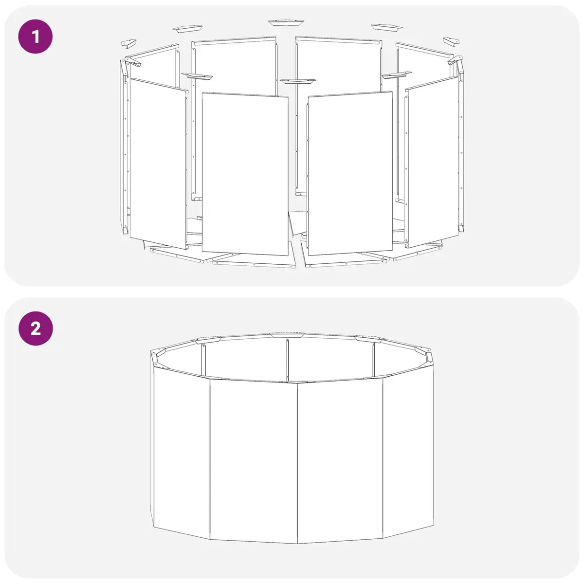 Round Steel Garden Planter Outdoor Use 90 x 90 x 50 cm Rust Brown