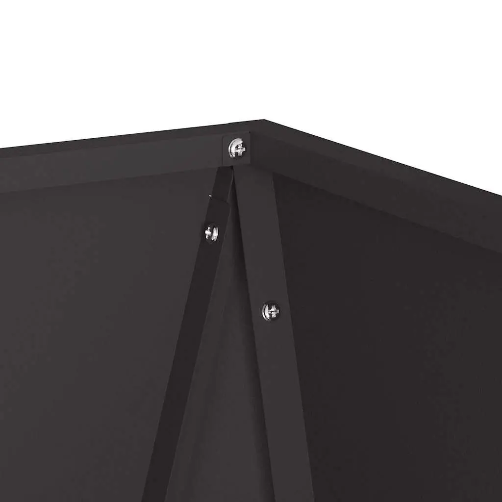 Steel Planter Box Outdoor Garden Pot Rectangular 30 x 30 x 75 cm Black 2 Piece Set