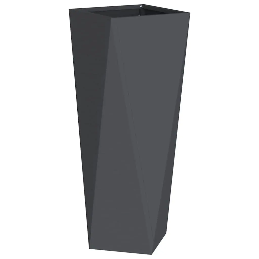 Steel Planter Box Outdoor Use Rectangular 30 x 30 x 75 cm Anthracite