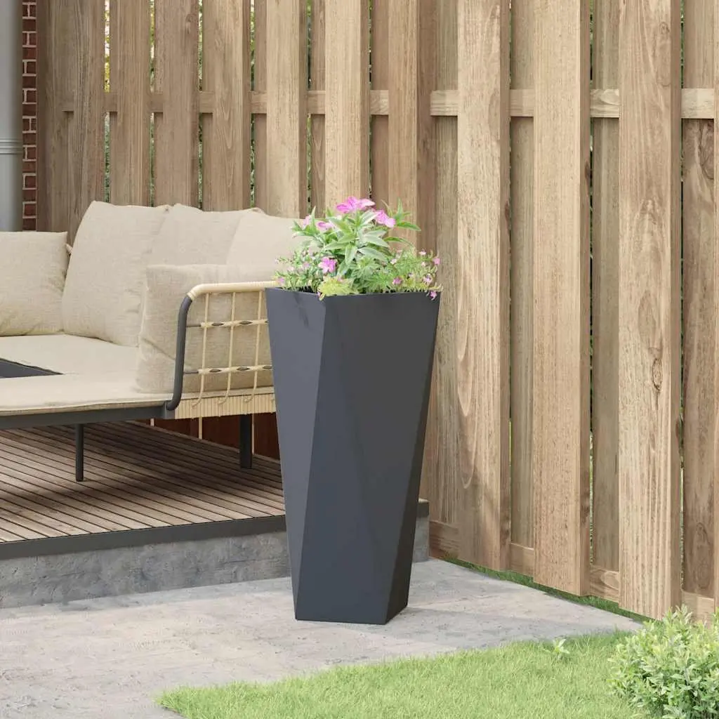 Steel Planter Box Outdoor Use Rectangular 30 x 30 x 75 cm Anthracite