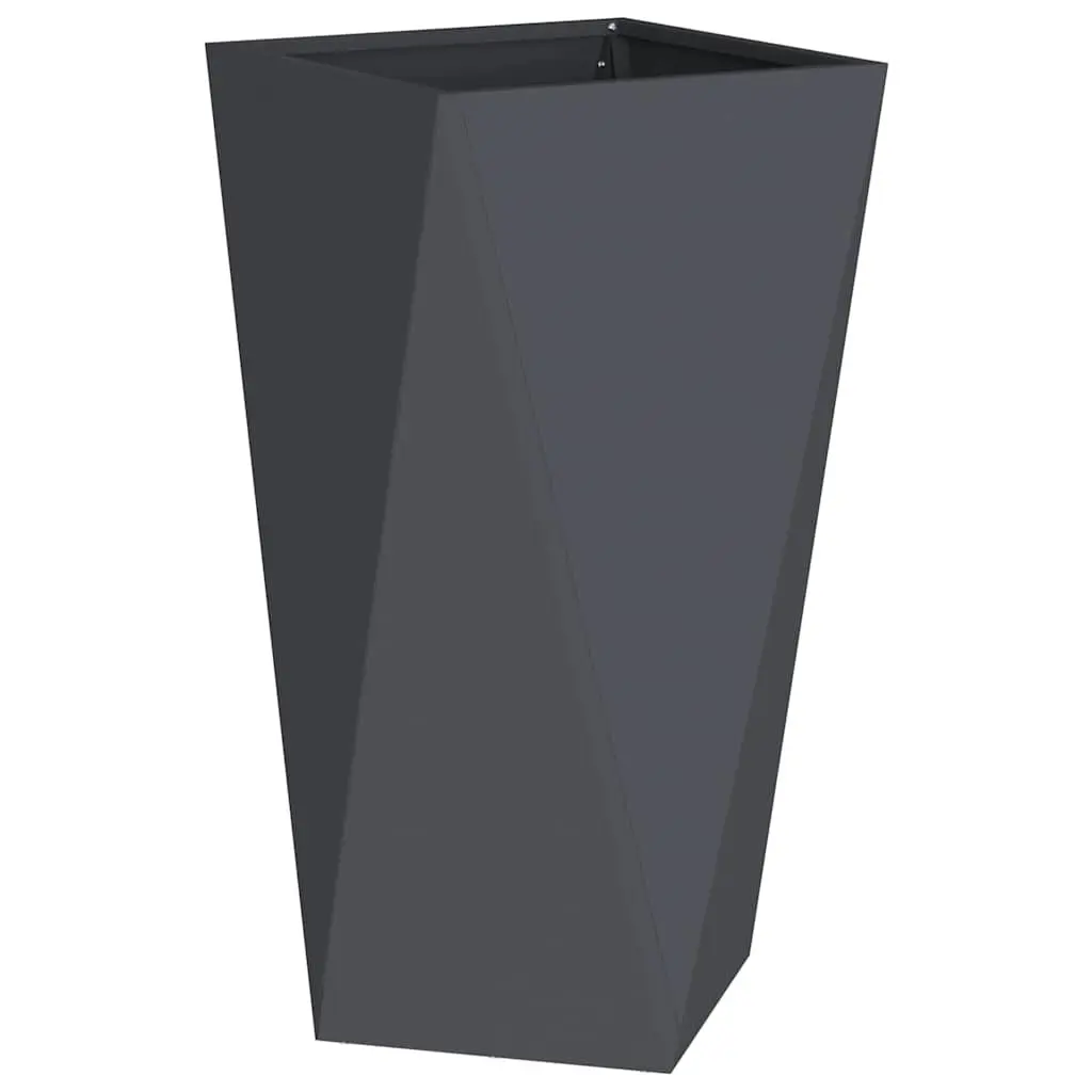Steel Garden Planter Box Outdoor Rectangular 40x40x75cm Anthracite