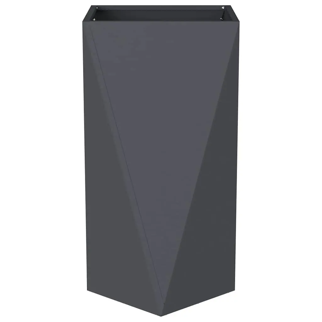 Steel Garden Planter Box Outdoor Rectangular 40x40x75cm Anthracite