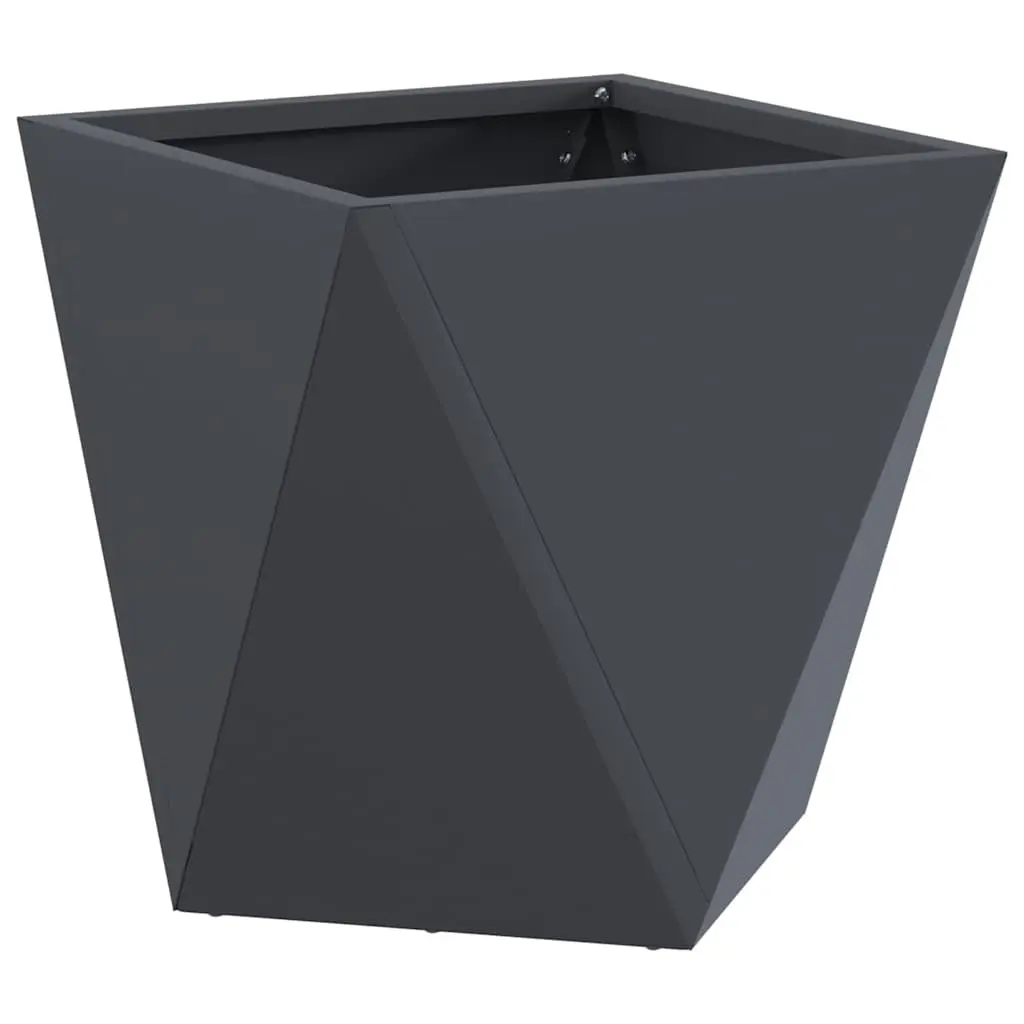 Steel Garden Planter Box Outdoor Use 30cm Anthracite Set of 2