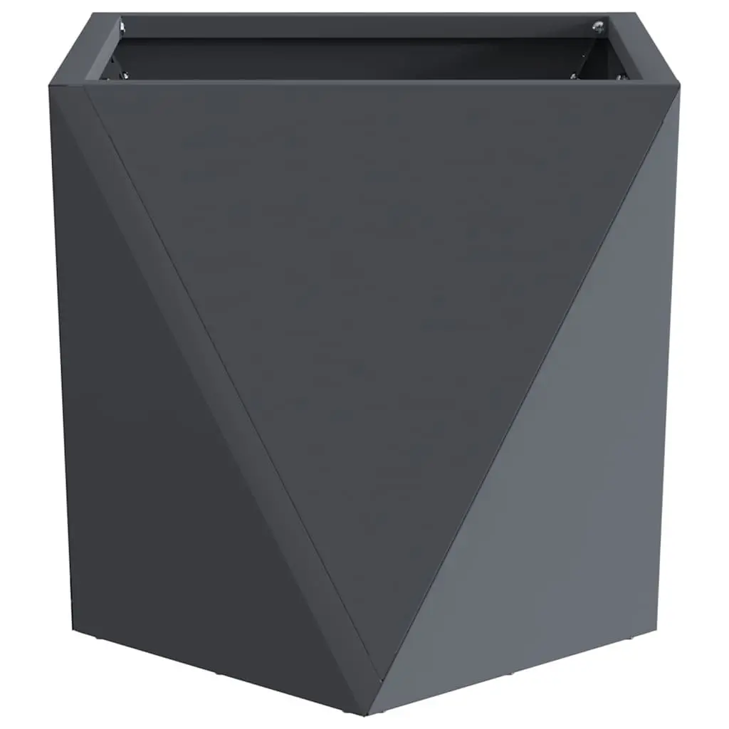 Steel Garden Planter Box Outdoor Use 30cm Anthracite Set of 2