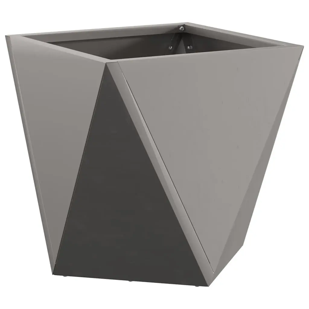 Garden Planter Set 2 pcs Outdoor Steel Box 30x30x30cm Rusty Brown