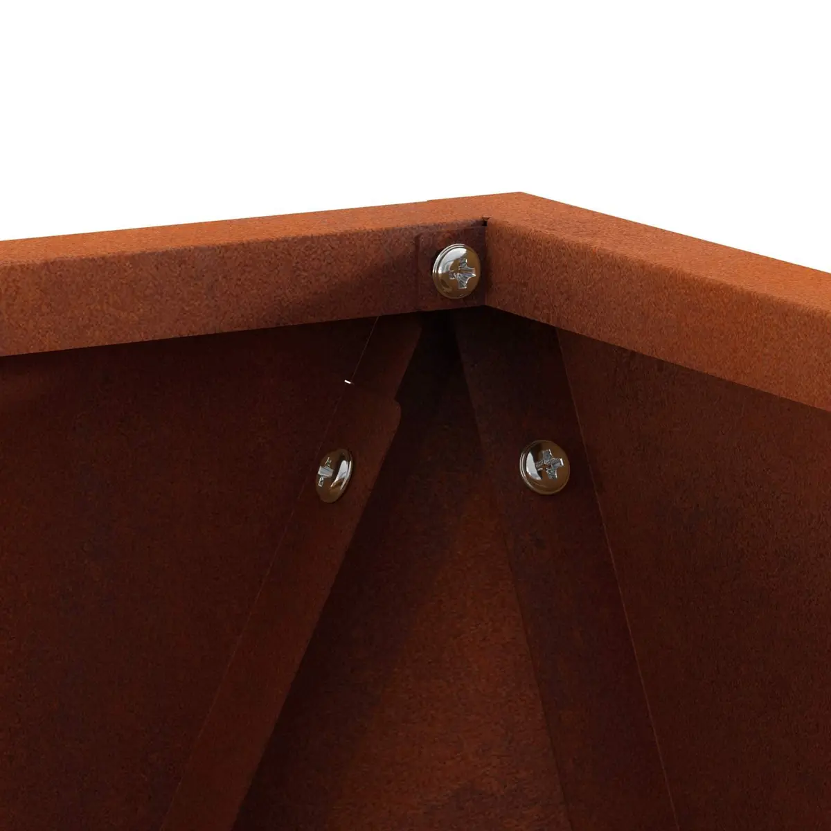 Garden Planter Set 2 pcs Outdoor Steel Box 30x30x30cm Rusty Brown