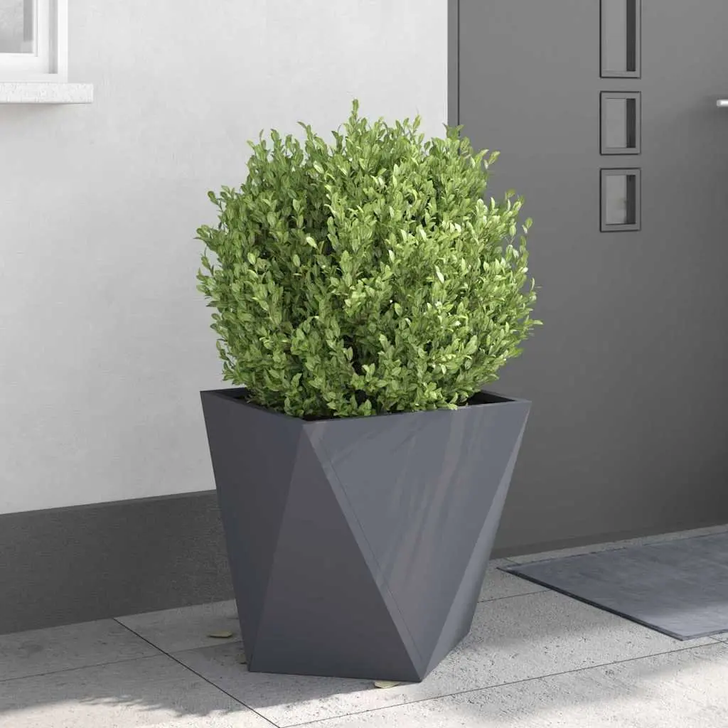 Steel Planter Box Outdoor Use 50x50x50cm Anthracite Set
