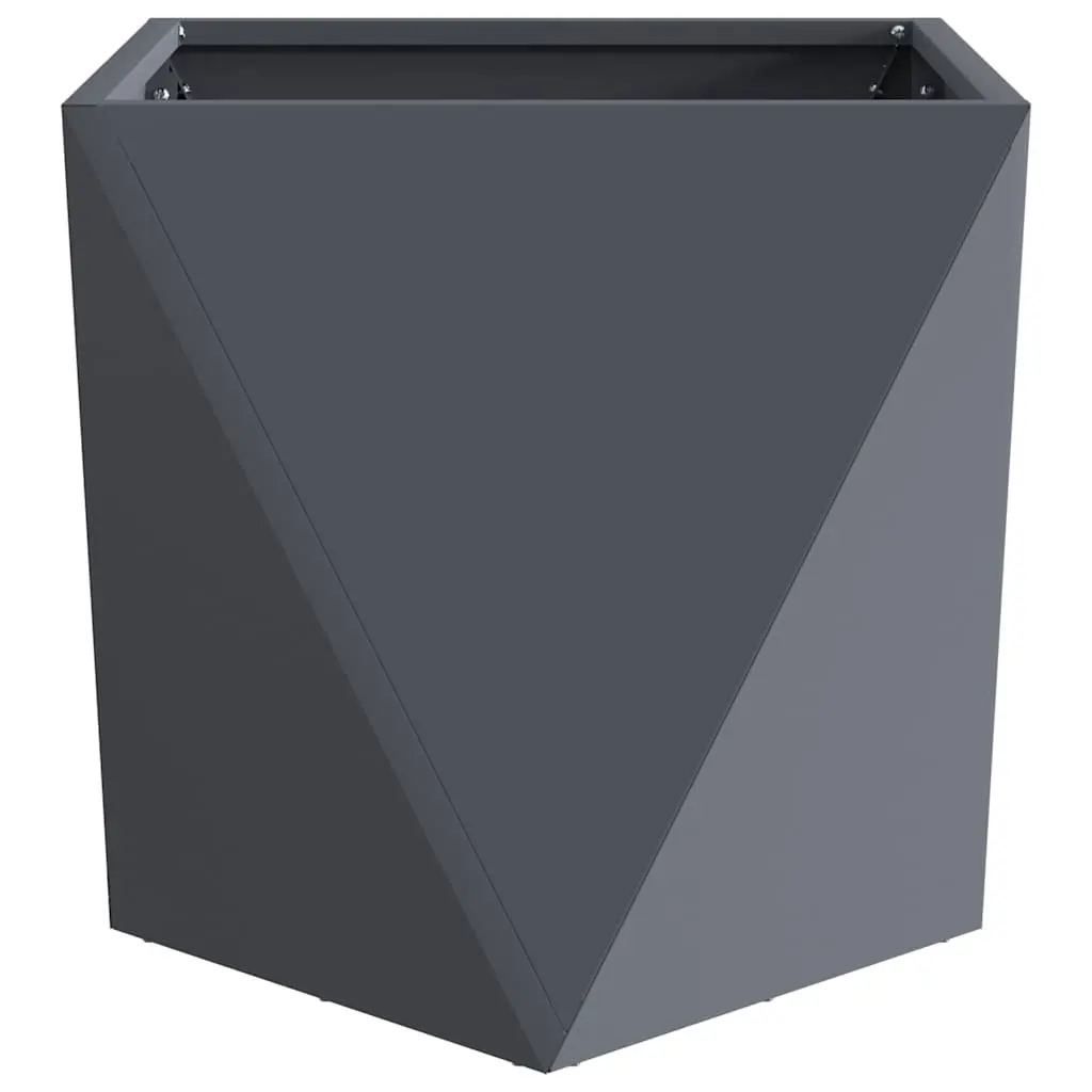 Steel Planter Box Outdoor Use 50x50x50cm Anthracite Set