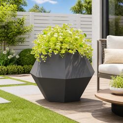 Steel Garden Planter Box 100x100x80cm Rectangular Outdoor Patio Raised Bed Pot